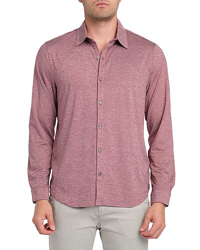 Other,Zachary Prell, Zachary Prell Burgundy Performance Shirt, Red, Medium-43-TagM