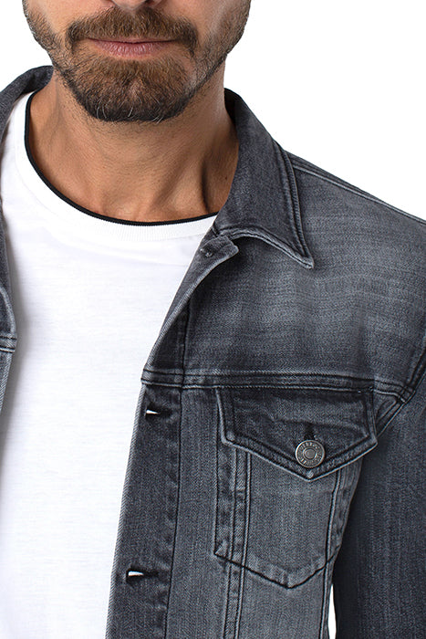 Otrium,Liverpool, Liverpool Black Washed Jean Jacket, Black, Extra Extra Large-54-TagXL