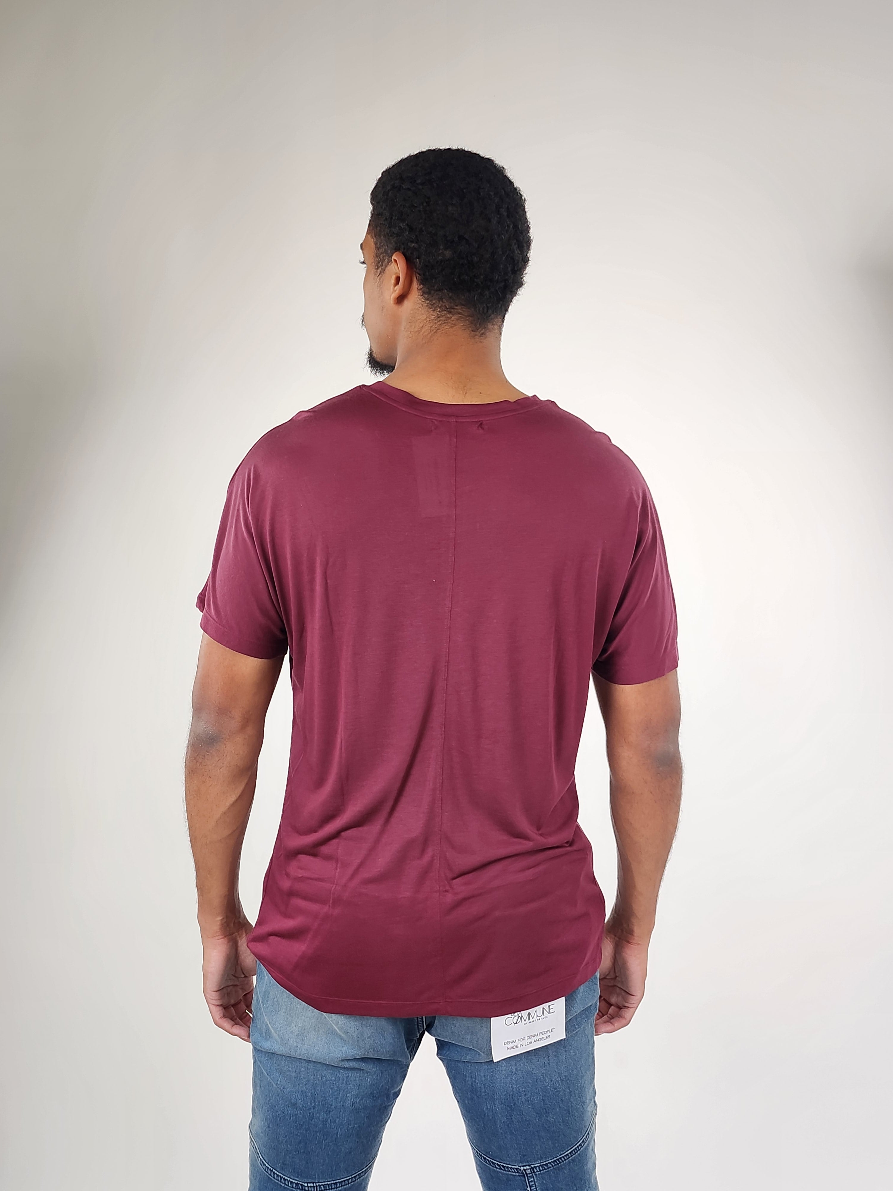 Wholesale,Reesedeluca, Reese De Luca Wine Short Sleeve T-Shirt, Red, Medium-41-TagM
