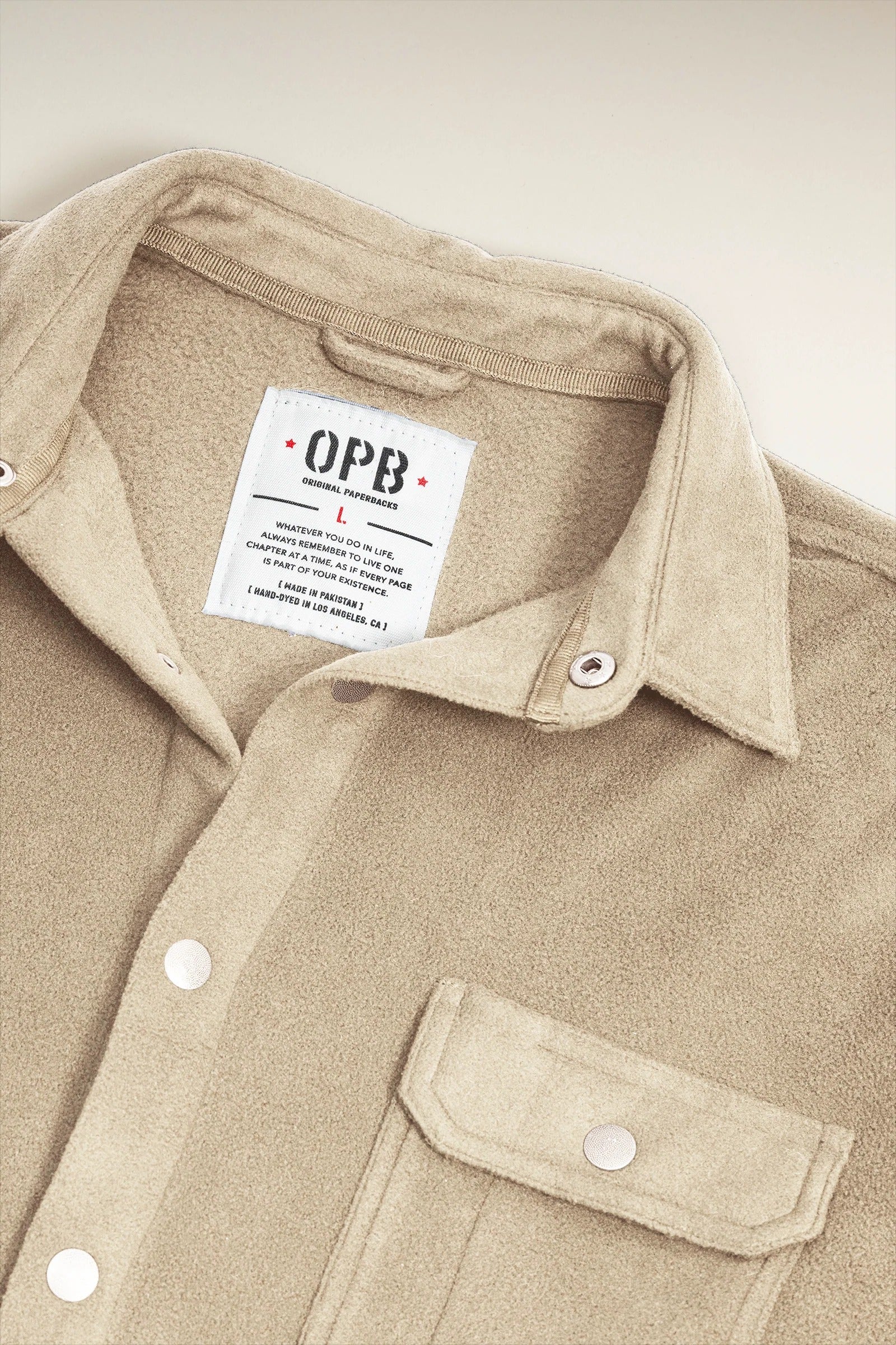 Wholesale,Original Paperbacks, Original Paperbacks Tan Fleece Jacket, Tan, Large-47-TagL