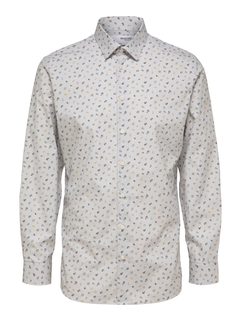 Selected Homme White Leaf Print Shirt