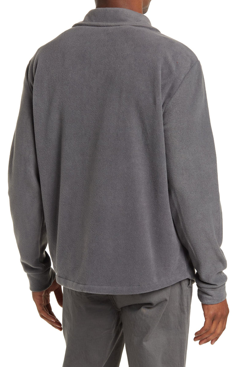 RDI Dark Grey Fleece Snap Closure Shirt Jacket