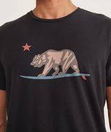 Marine Layer Black Re-Spun Surfing Bear Graphic Tee