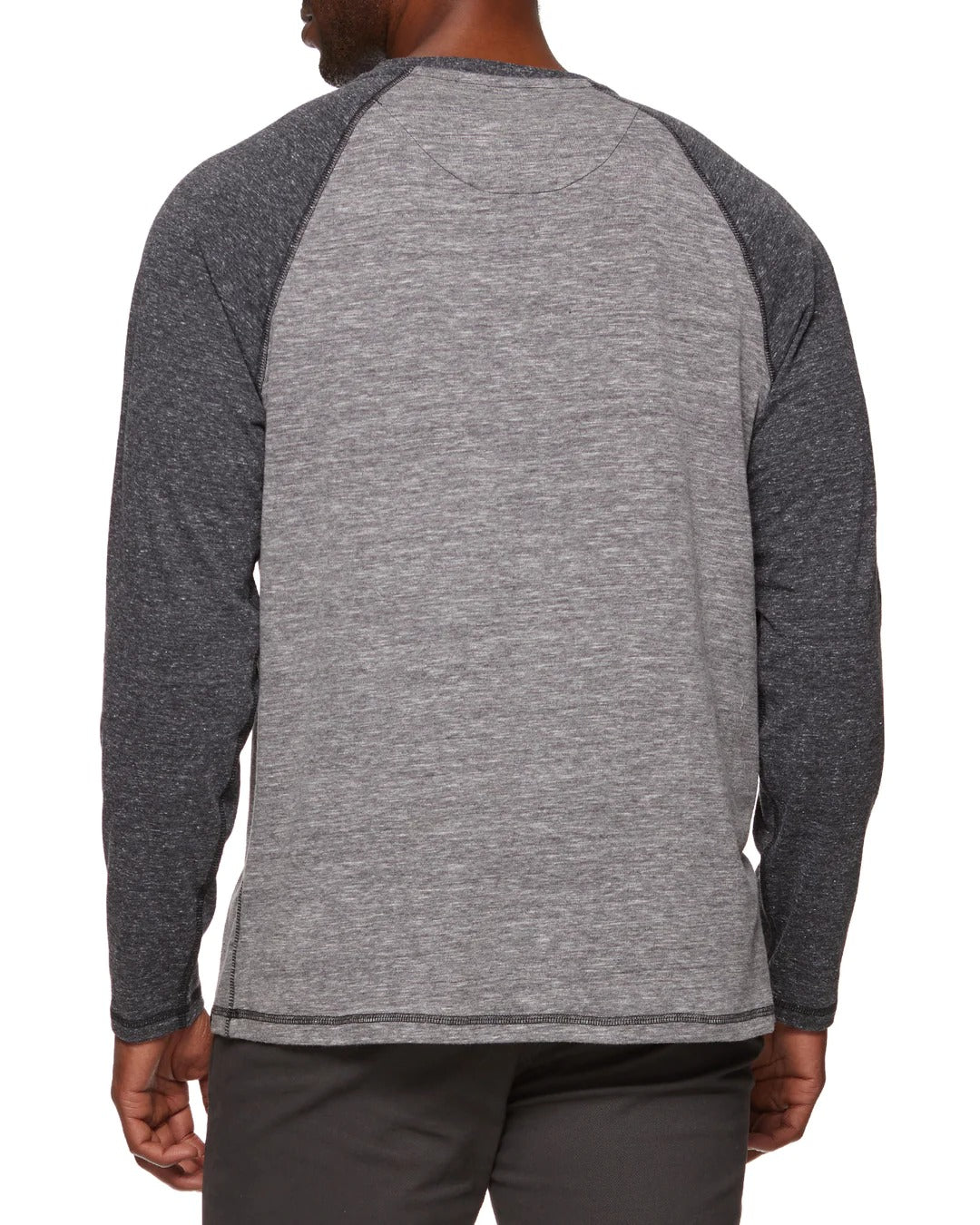 Wholesale,Flag & Anthem, Flag and Anthem Grey/Onyx Raglan Sleeve Henley, Grey, Large-45-TagL