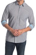 Nordstrom Rack,Gilded Age, Gilded Age Wash Blue Striped Gauze Long Sleeve Button Up Shirt, Blue, Small-40-TagM