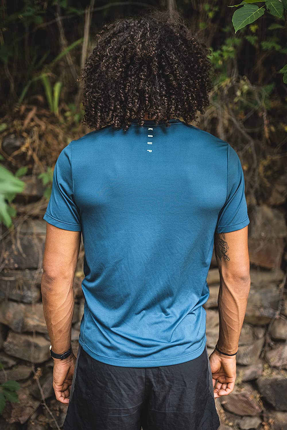 Brand Partner,Koup, Koup Teal Cinnamon-Infused Anti-Odor Shortsleeve Performance Tee, Blue, Medium-41-TagM