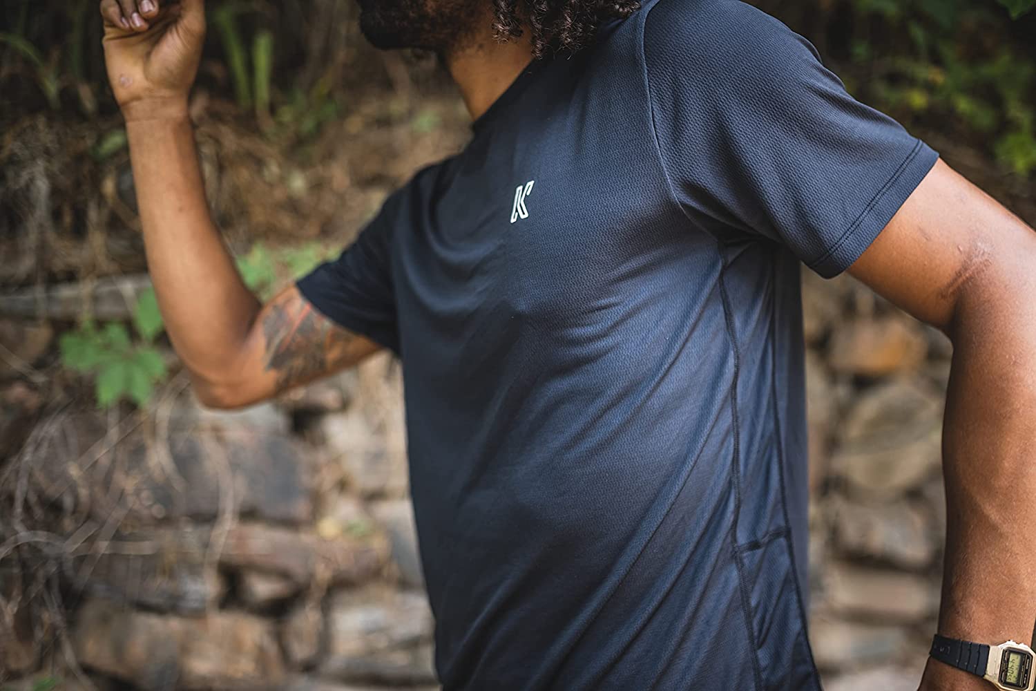 Taelor.Style, Koup Black Cinnamon-Infused Anti-Odor Shortsleeve Performance Tee, Black, Medium-42-TagM