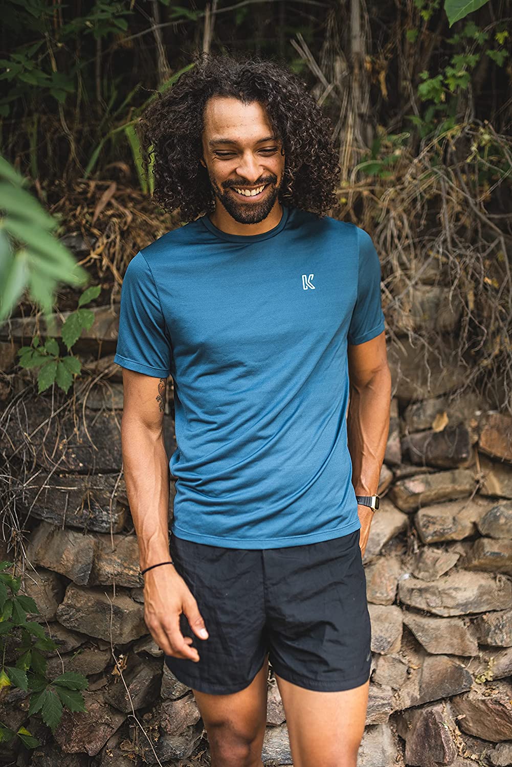 Brand Partner,Koup, Koup Teal Cinnamon-Infused Anti-Odor Shortsleeve Performance Tee, Blue, Medium-41-TagM