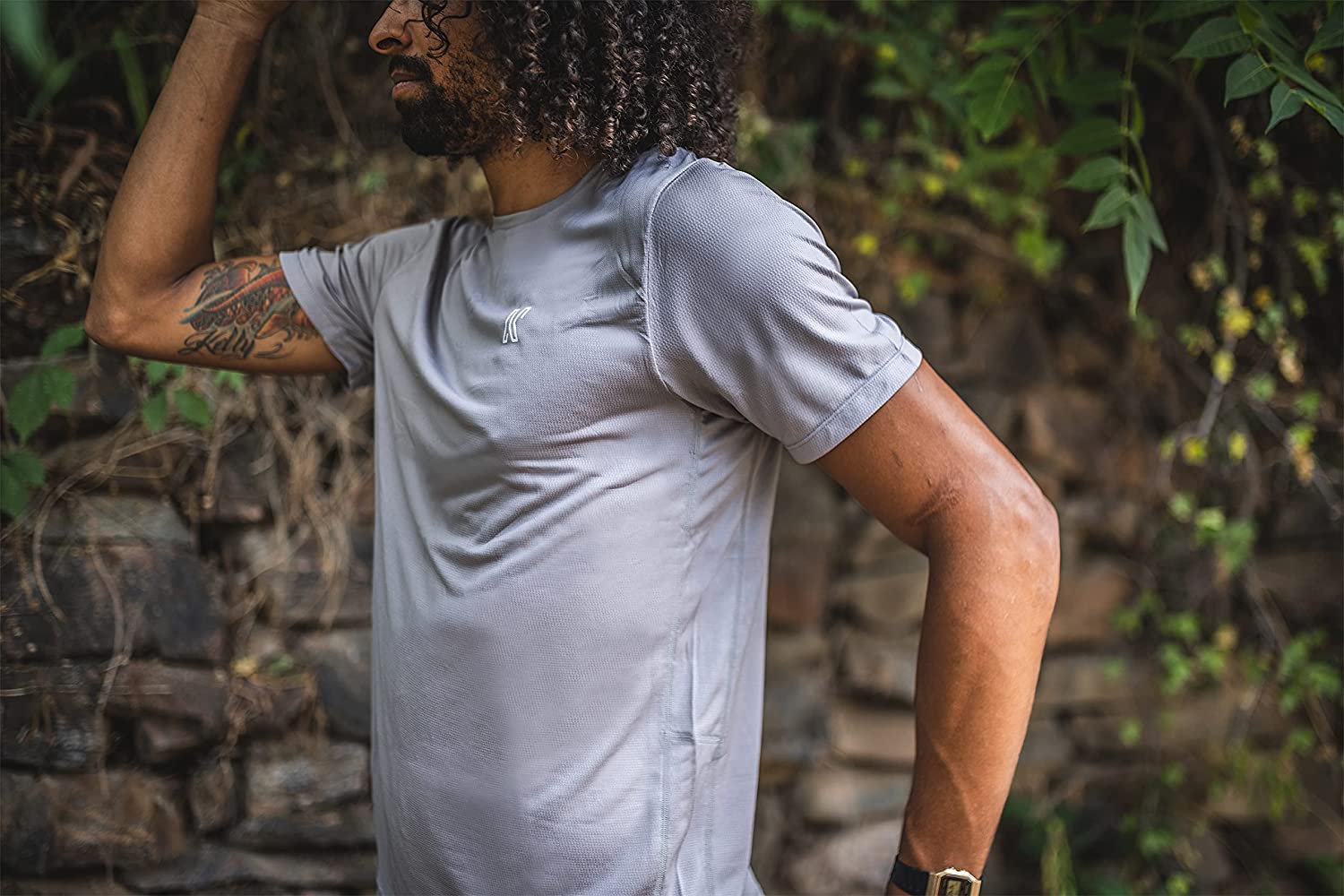 Brand Partner,Koup, Koup Grey Cinnamon-Infused Anti-Odor Shortsleeve Performance Tee, Grey, Medium-43-TagM