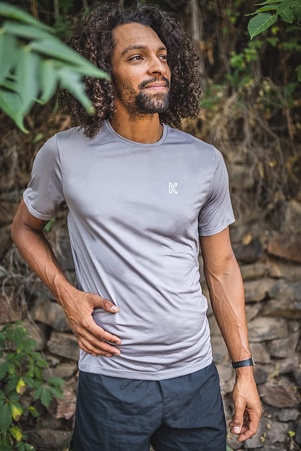 Brand Partner,Koup, Koup Grey Cinnamon-Infused Anti-Odor Shortsleeve Performance Tee, Grey, Medium-43-TagM