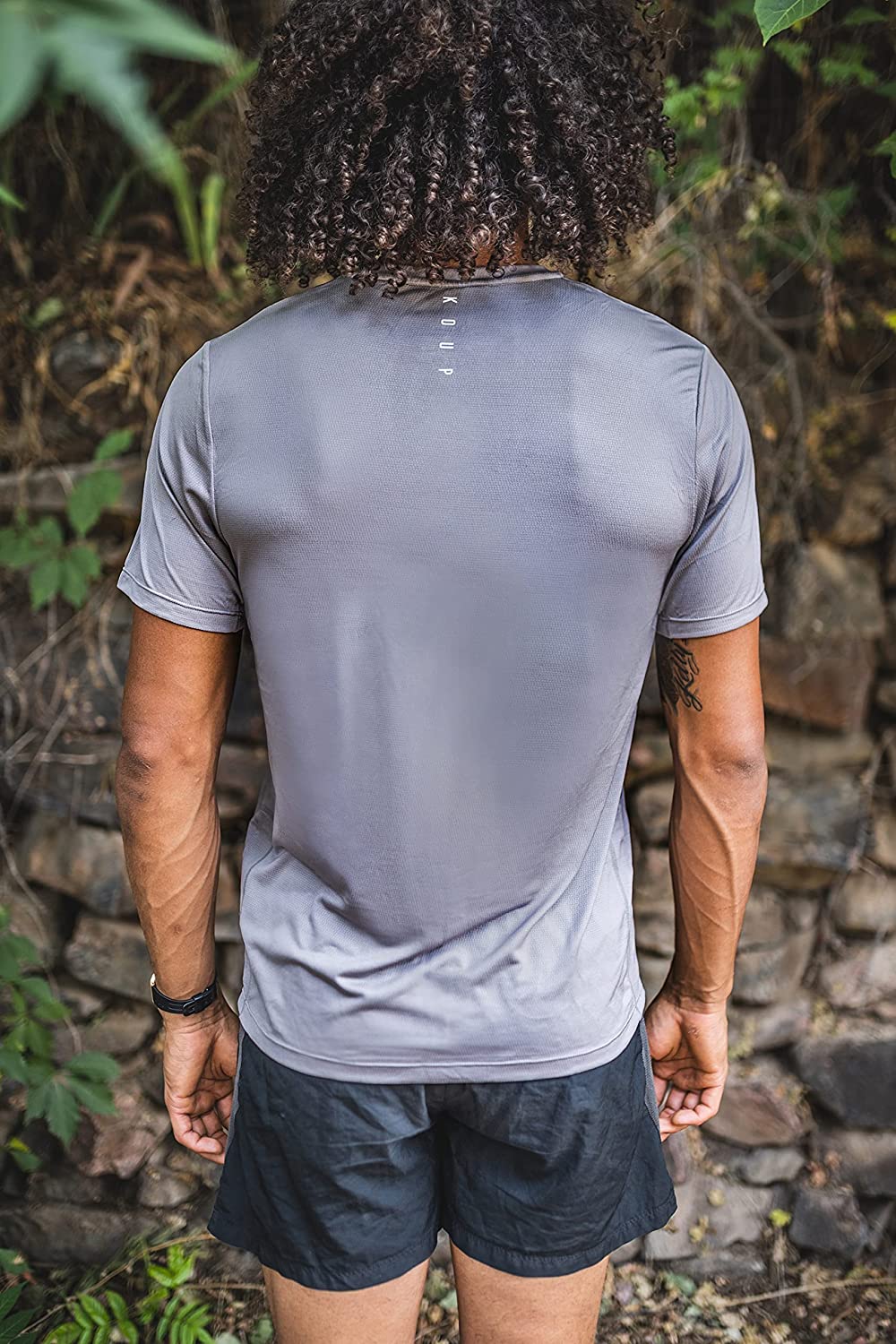 Brand Partner,Koup, Koup Grey Cinnamon-Infused Anti-Odor Shortsleeve Performance Tee, Grey, Medium-43-TagM