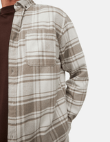 Jack & Jones Tan/Cream Plaid Flannel