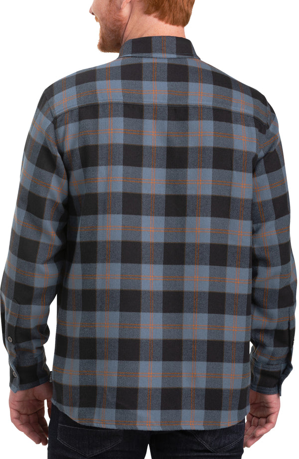 Outdoor Research Blue & Black Plaid Flannel Shirt Jacket