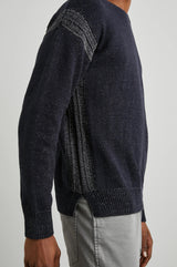 Rails Navy Cotton Blend Stitching Detail Sweater