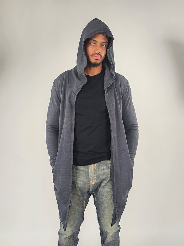 Reese De Luca Grey Long Sleeve Hood Jacket