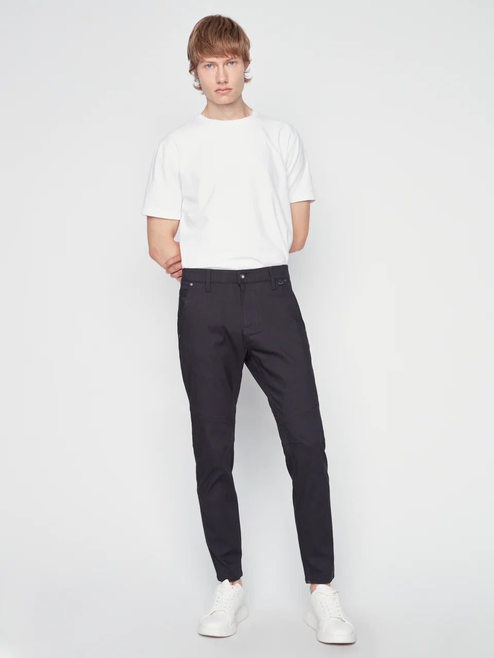 Wholesale,Projek Raw, Projek Raw Charcoal Textured 5 Pocket Comfort Waist Pant, Grey, 32W-31L-Tag31