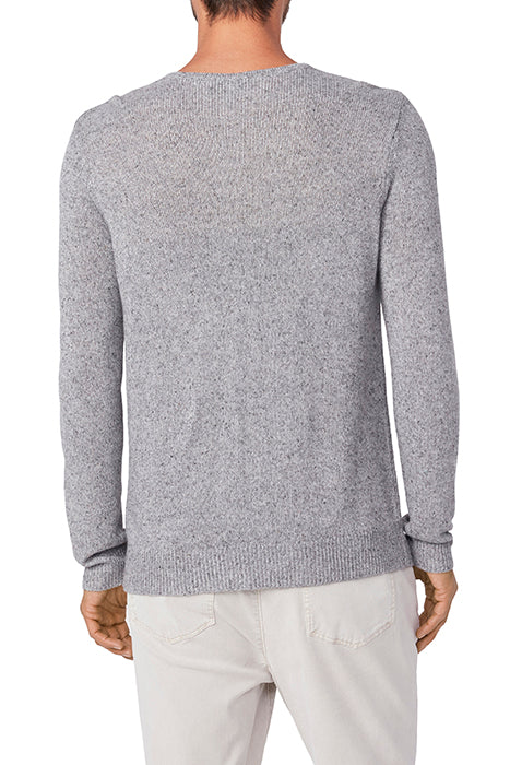 Otrium,Paige, Paige Heather Grey Long Sleeve Henley, Grey, Medium-40-TagXL