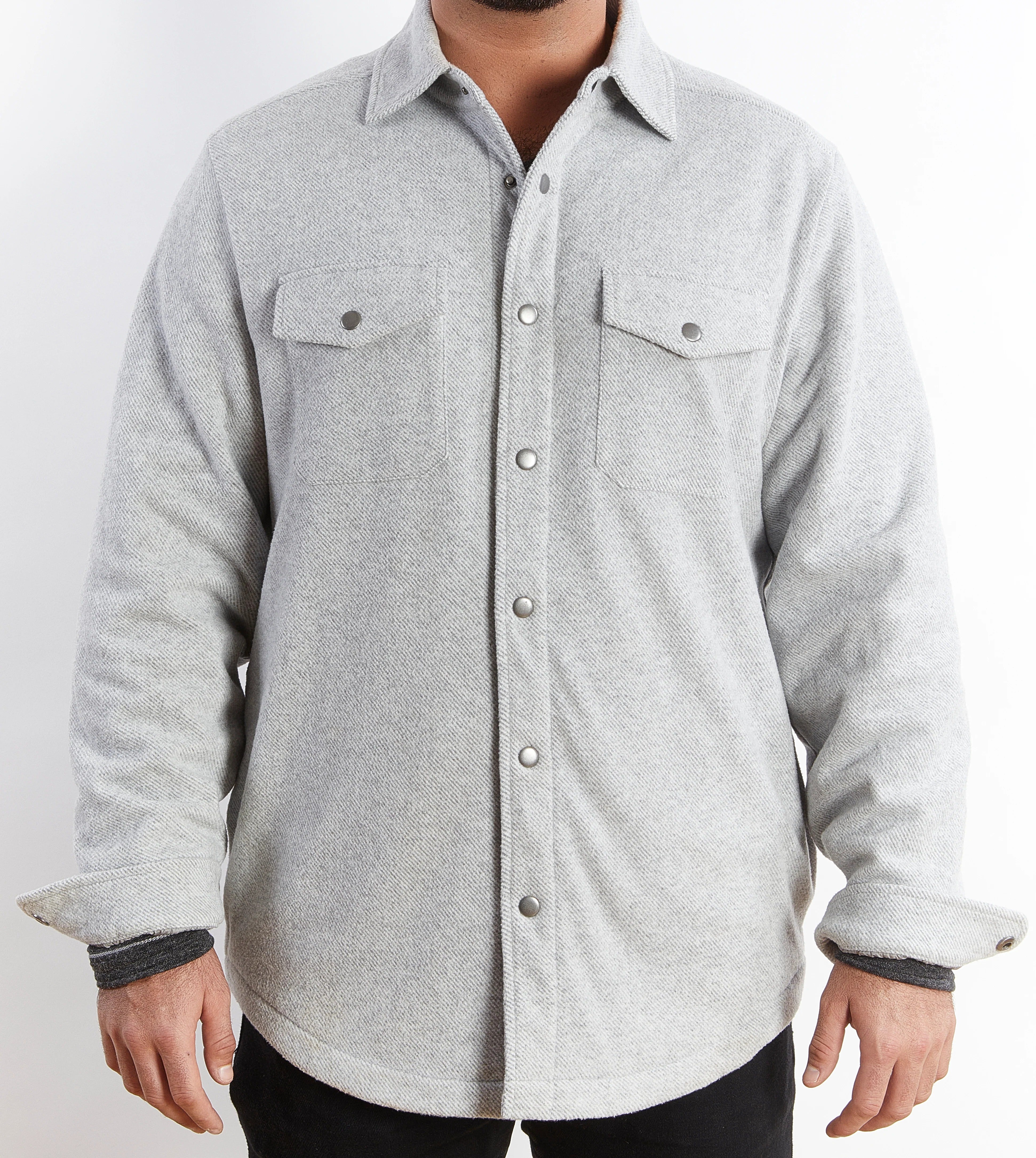 Wholesale,Nicoby Age of Wisdom, Nicoby Age of Wisdom Grey Rocky Retreat Flannel Shacket, Grey, Extra Large-48-TagL