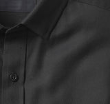 Johnston & Murphy Black Birdseye Long Sleeve Shirt