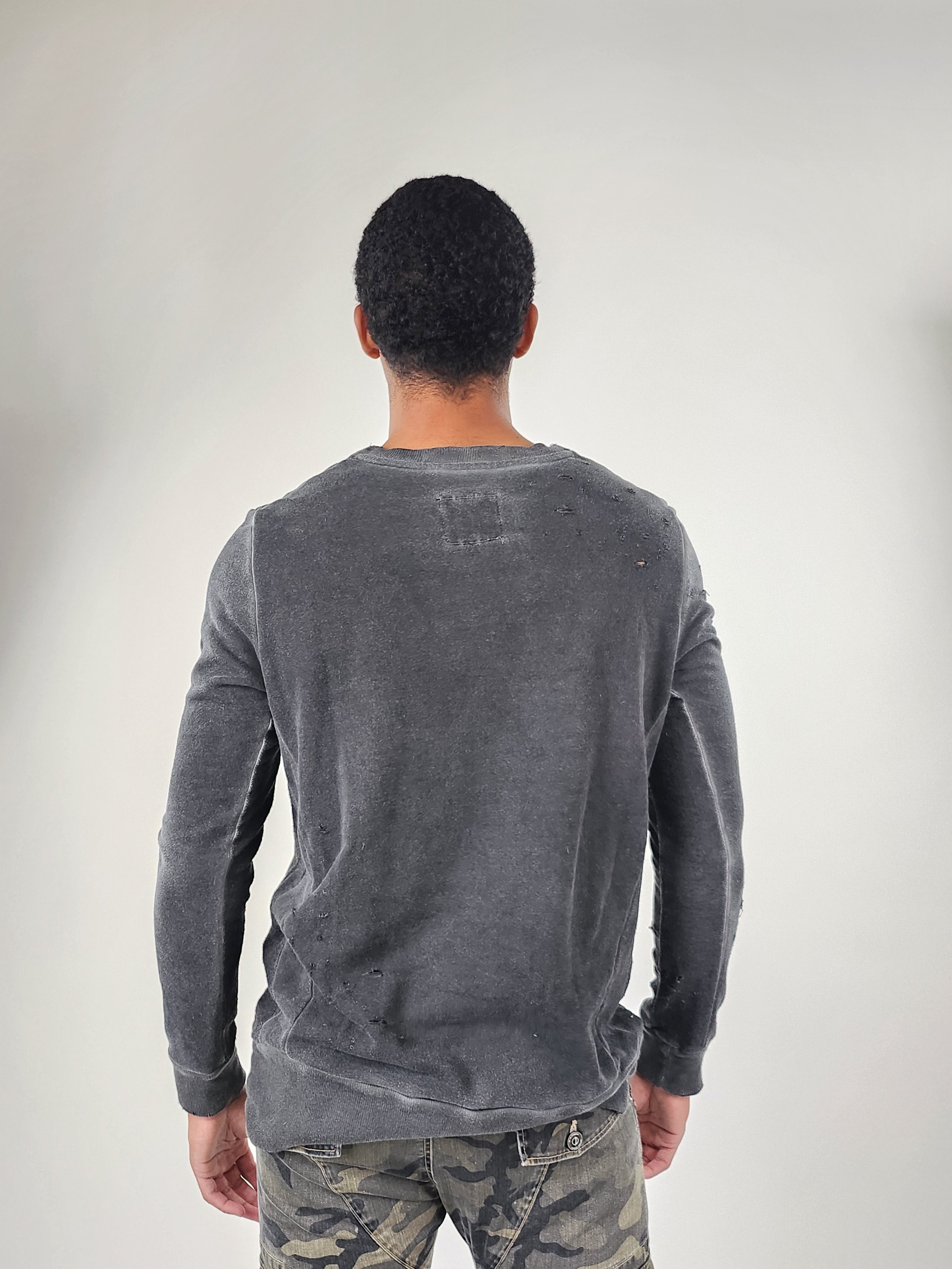 Wholesale,Reesedeluca, Reese De Luca Dark Gray Long Sleeve T-Shirt, Grey, Medium-42-TagM