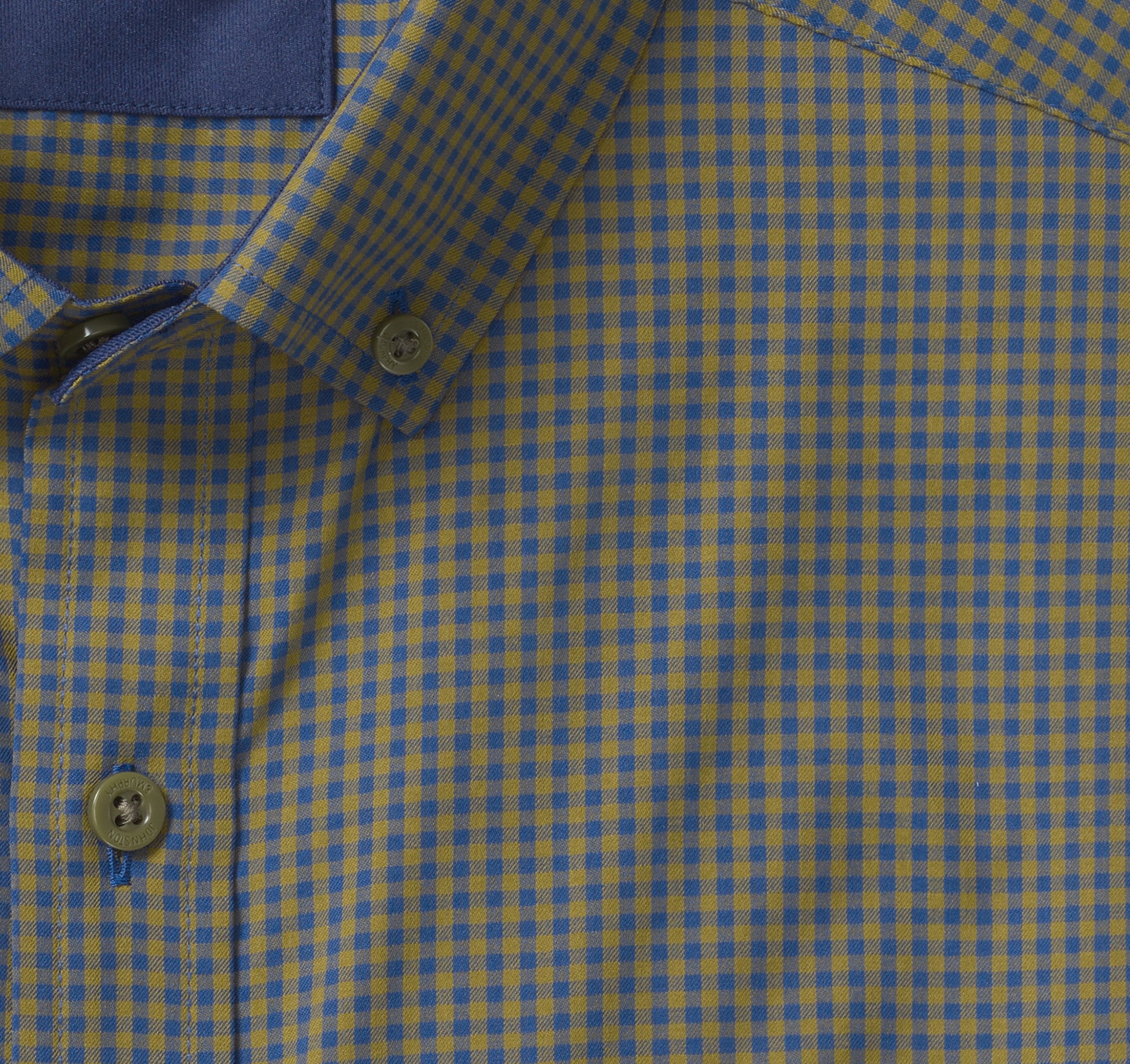 Wholesale,Johnston & Murphy, Johnston & Murphy Olive/Navy Stretch Performance Long Sleeve Button Up Shirt, Green, Extra Large-50-TagXL