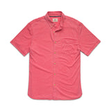 Surfside Supply Bright Pink Burnout Knit Short Sleeve Vintage Shirt With Front Pocket