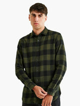 Jack & Jones Dk Green/Black Buffalo Plaid Flannel