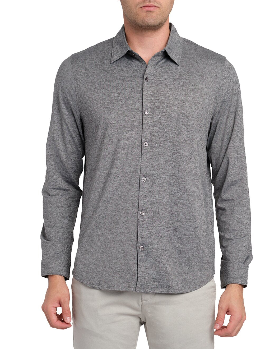 Other,Zachary Prell, Zachary Prell Grey Performance Shirt, Grey, Medium-43-TagM