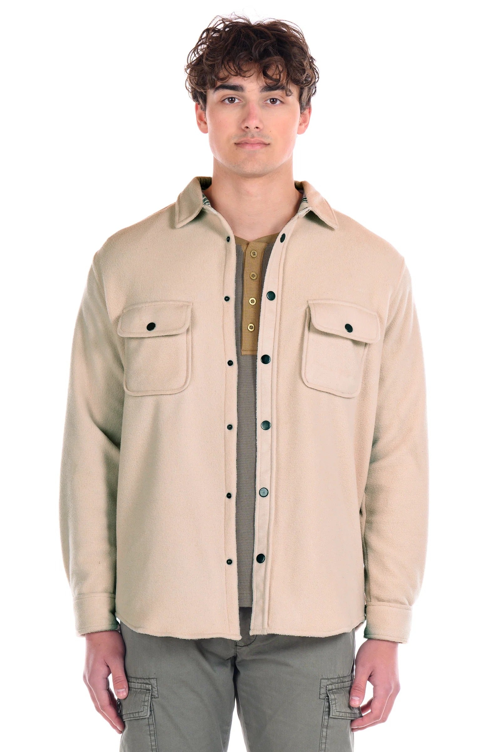 Wholesale,Original Paperbacks, Original Paperbacks Tan Fleece Jacket, Tan, Large-47-TagL