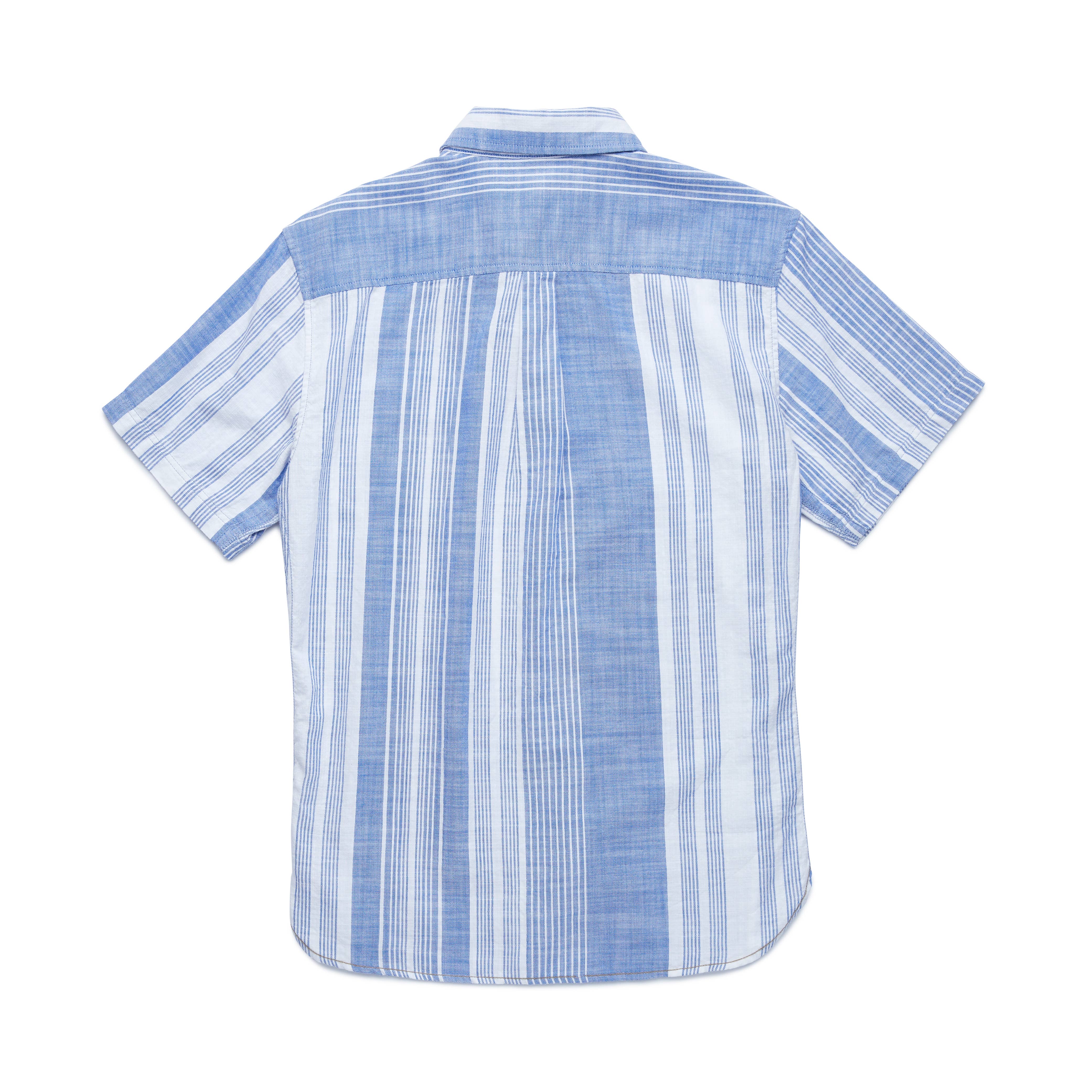 Faire,Surfside Supply, Surfside Supply Multi Blue Vertical Stripe Airy Short Sleeve Button Up Shirt, Blue, Extra Extra Large-51-TagXXLExtra Large-48-TagXLLarge-45-TagLMedium-43-TagMSmall-40-TagS