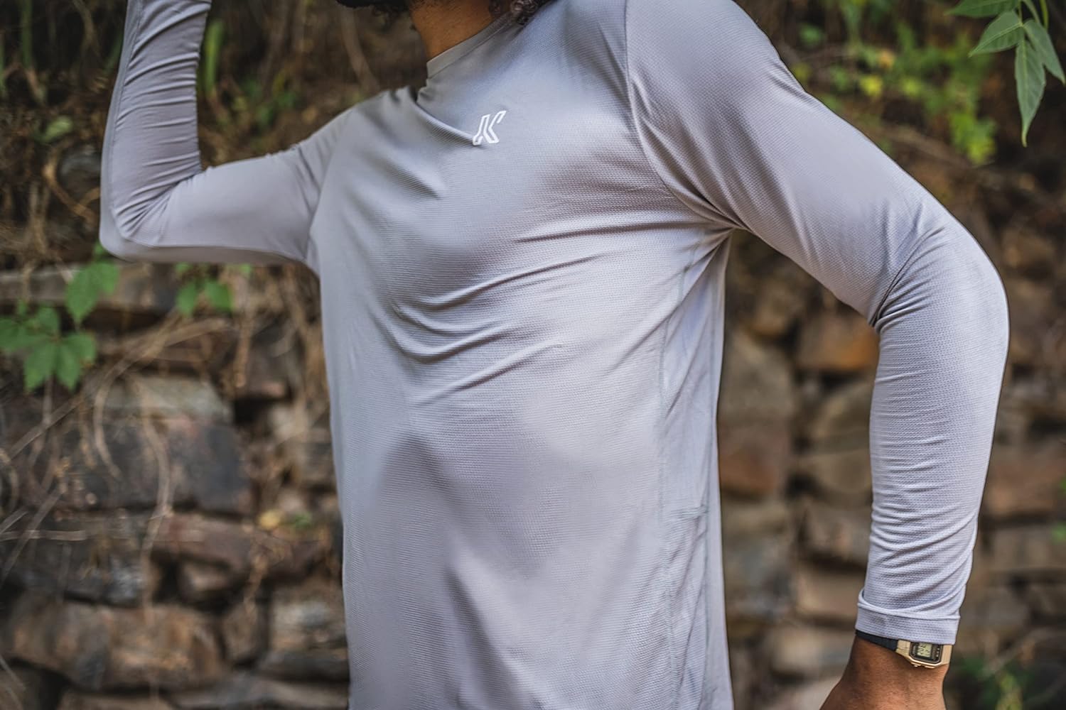 Brand Partner,Koup, Koup Light Grey Performance Anti-Odor Tech Tee, Grey, Small-38-TagS