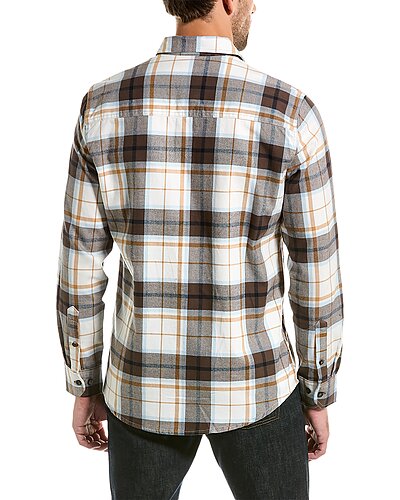 Point Zero Cream/Brown Brush Flannel Shirt