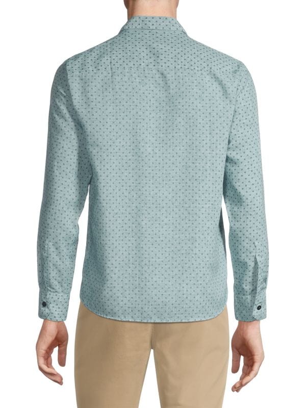 Other,Robert Barakett, Robert Barakett Green Livingstone Floral Cotton Shirt, Green, Medium-43-TagM