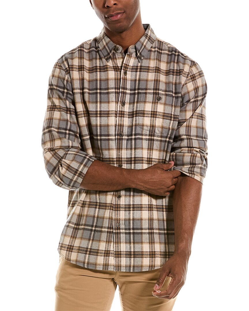 Other,Weatherproof, Weatherproof Vintage Beige/Grey Flannel Shirt, Tan, Small-41-TagS