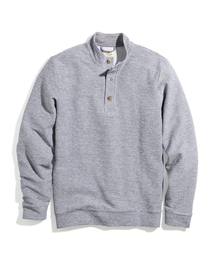 Wholesale,Marine Layer, Marine Layer Grey Textured 1/4 Button Pullover, Grey, Large-44-TagL