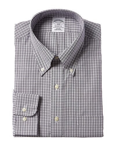 Brooks Brothers Purple Mini Check Regent Fit Dress Shirt