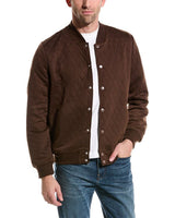 Sovereign Code Brown Diamond Quilted Yale Cardigan