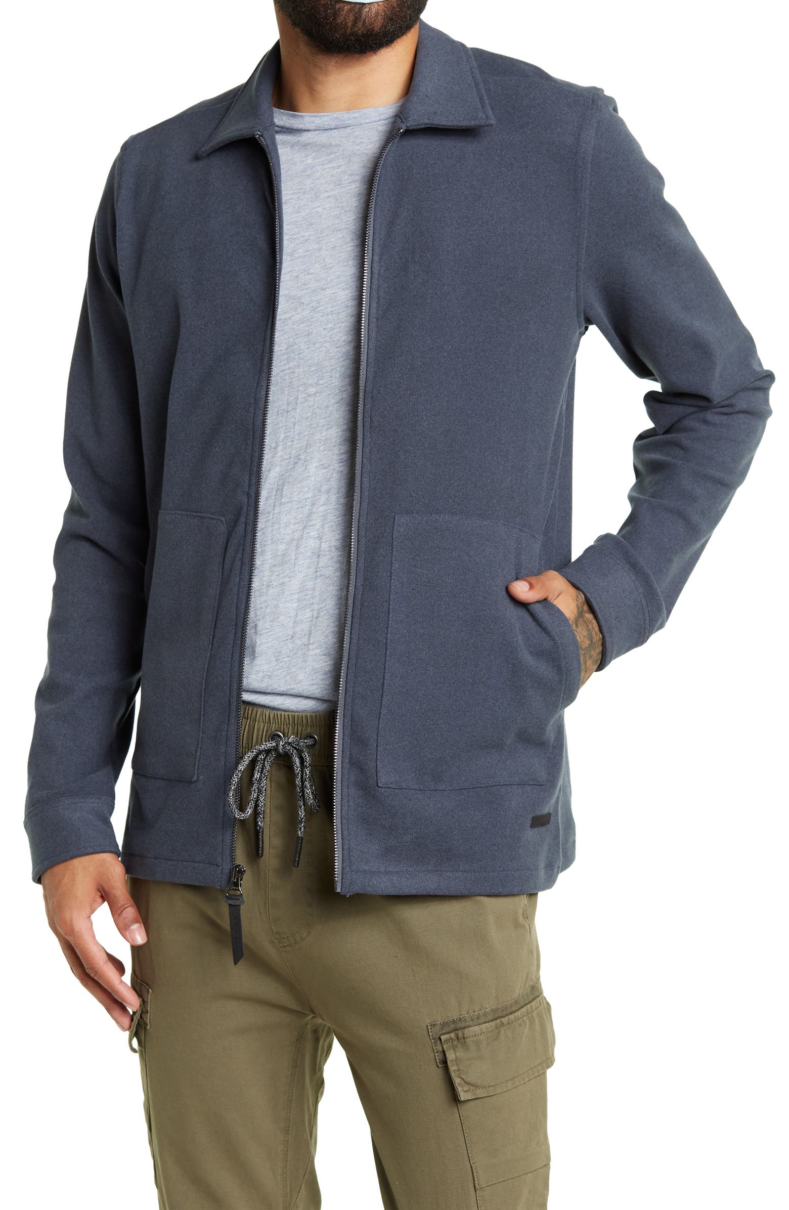 Nordstrom Rack,Civil Society, Civil Society Slate Blue Zip Front Jacket, Blue, Medium-44-TagM