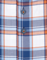 R2 Amsterdam Blue Check Cotton Oxford Shirt