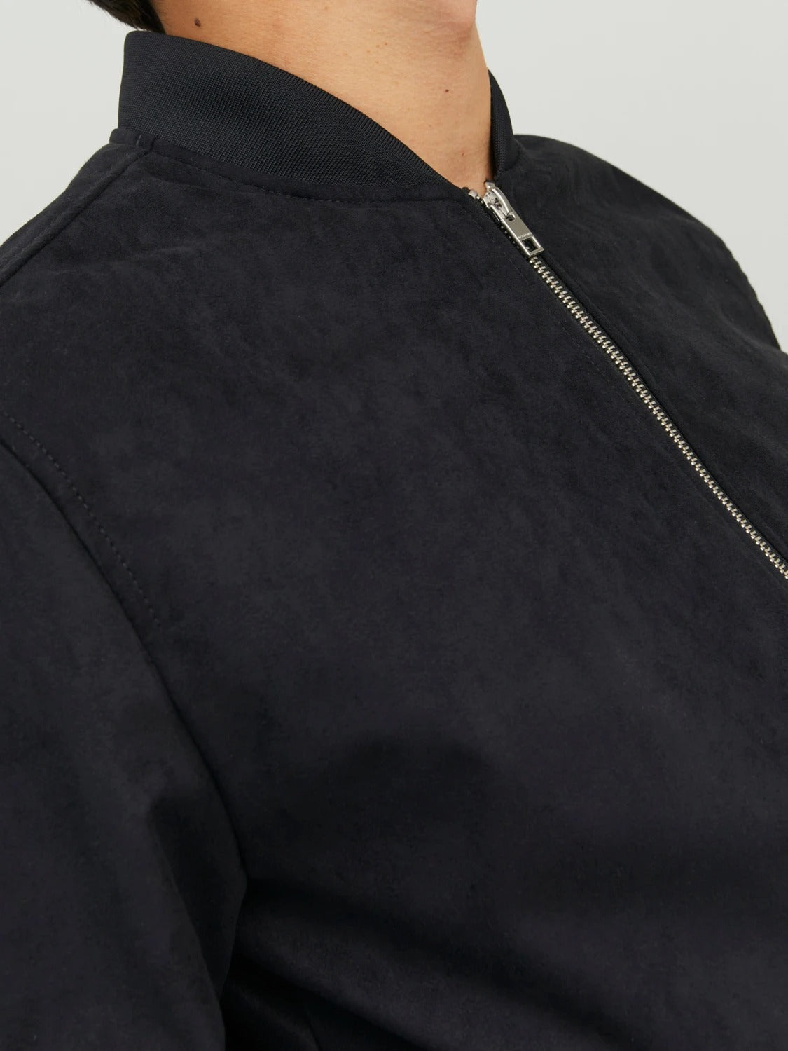 Wholesale,Jack & Jones, Jack & Jones Black Faux Suede Bomber Jacket, Black, Extra Extra Large-50-TagXXLExtra Large-46-TagXLLarge-44-TagLMedium-42-TagMSmall-40-TagS