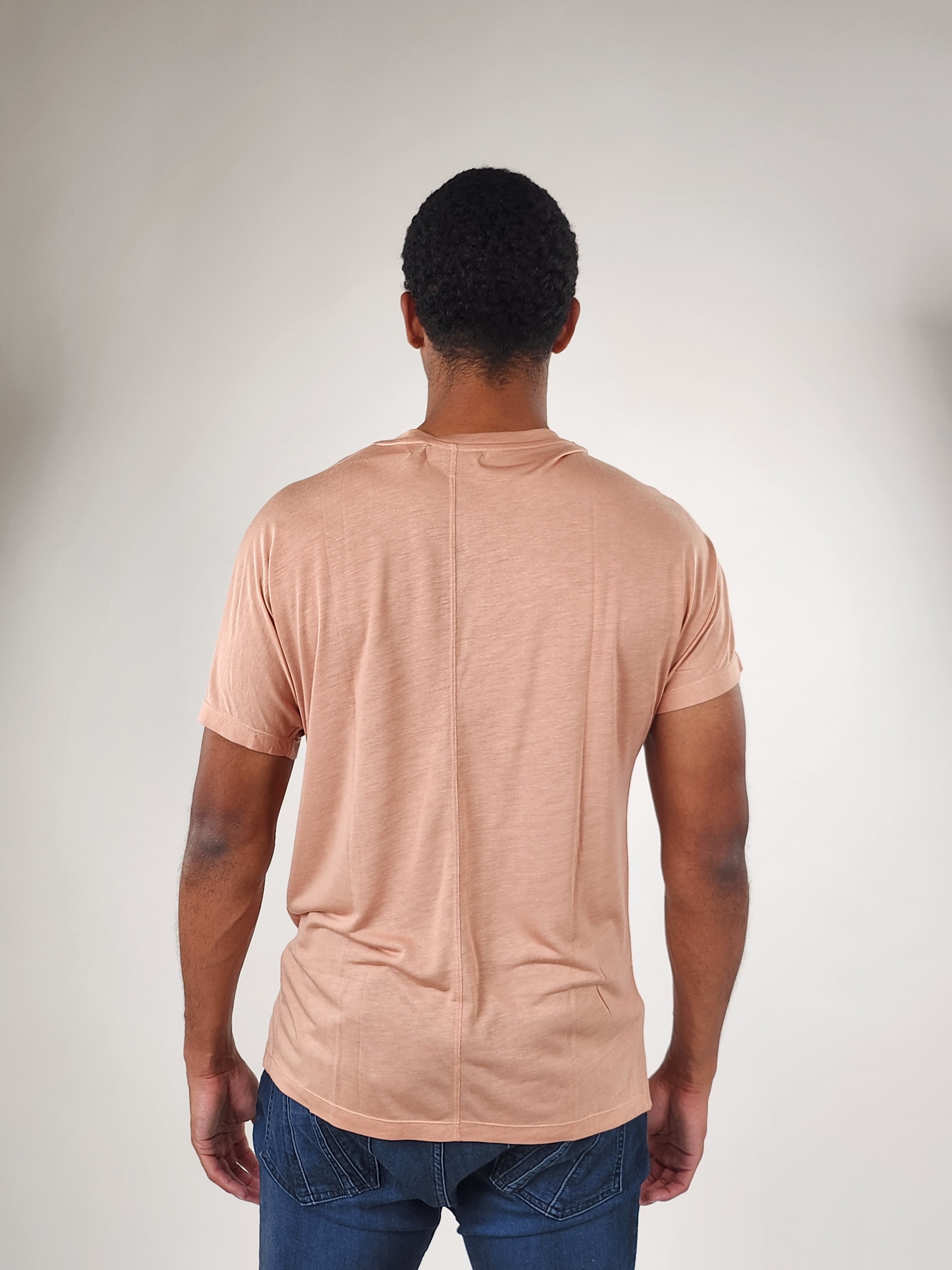 Wholesale,Reesedeluca, Reese De Luca Apricot Short Sleeve T-Shirt, Orange, Medium-41-TagM