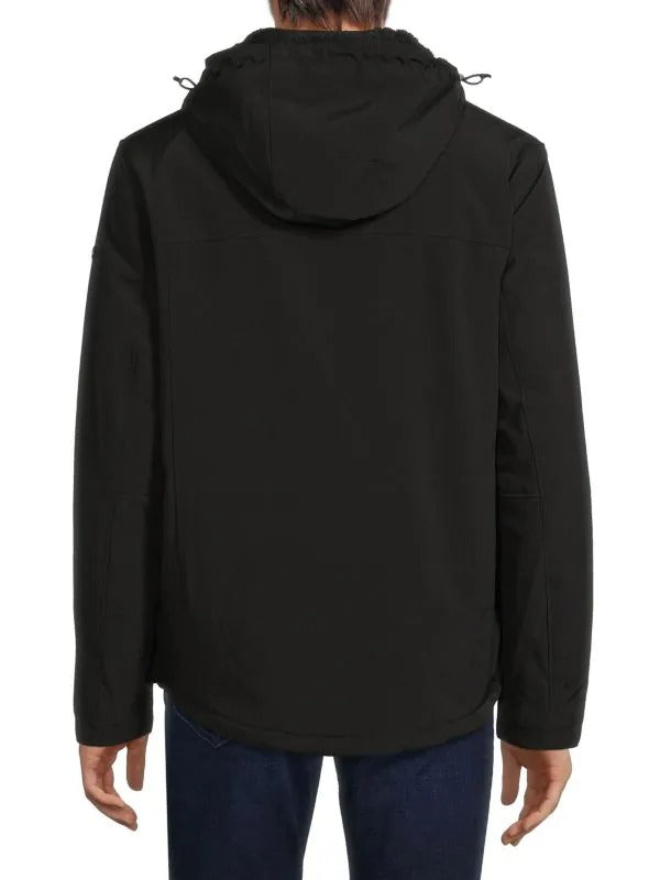 Other,Calvin Klein, Calvin Klein Black Faux Fur Lined Hooded Zip Up Jacket, Black, Medium-44-TagM