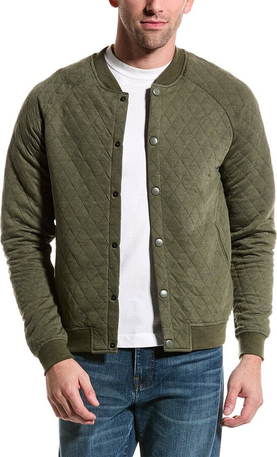 Sovereign Code Olive  Diamond Quilted Princeton Cardigan