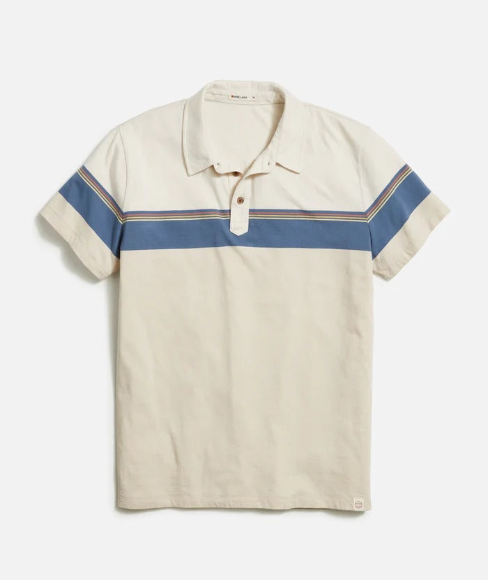 Wholesale,Marine Layer, Marine Layer Sand Colorblock Stripe Short Sleeve Polo, Cream, Large-46-TagLLarge-45-TagLMedium-44-TagMSmall-41-TagSExtra Extra Large-52-TagXXL