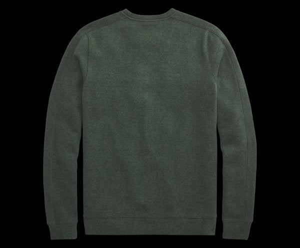 Mack Weldon Green Heather Long Sleeve Crewneck Sweater