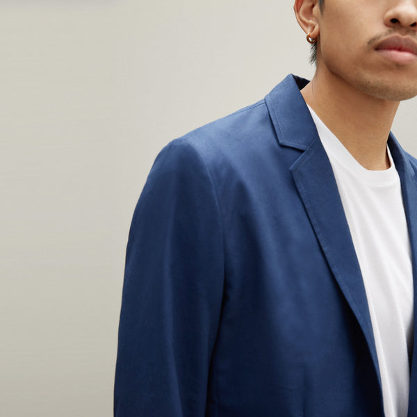 Everlane Blue Slim Fit Casual Blazer