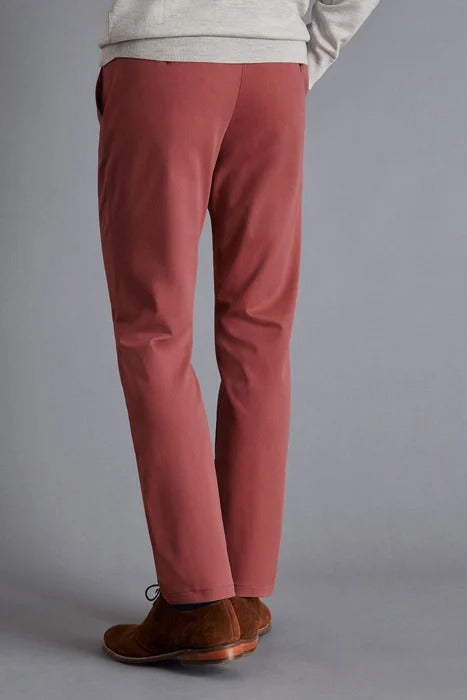 Otrium,Charles Tyrwhitt, Charles Tyrwhitt Maroon Slim Fit Chino Pant, Red, 37W-32L-Tag36