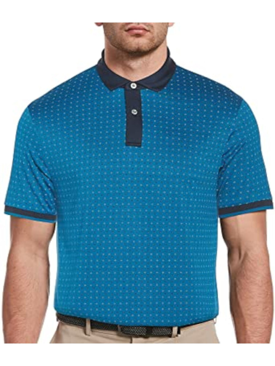 Hybrid Apparel,Hybrid Apparel, Hybrid Apparel Blue Print Performance Polo, Blue, Medium-43-TagM