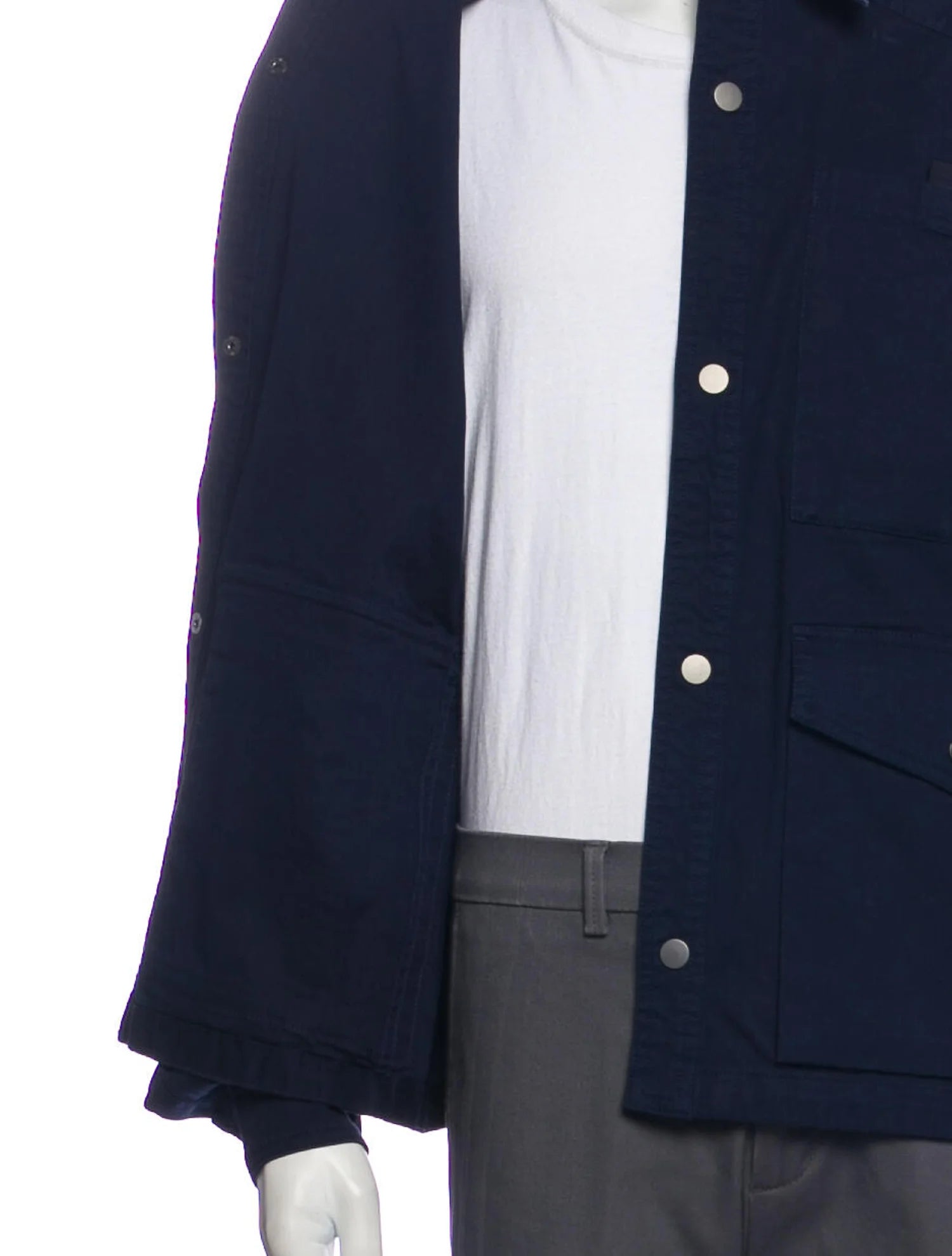 The RealReal,ATM, ATM Navy Snap Front Utility Jacket, Blue, Small-47-TagS
