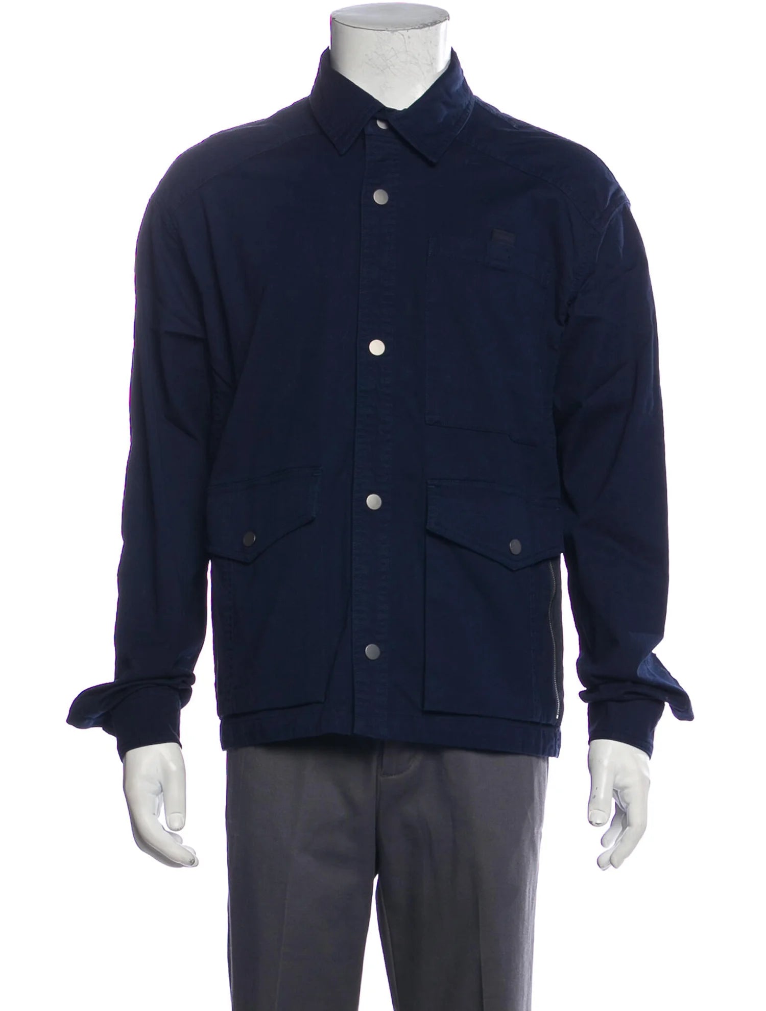 The RealReal,ATM, ATM Navy Snap Front Utility Jacket, Blue, Small-47-TagS